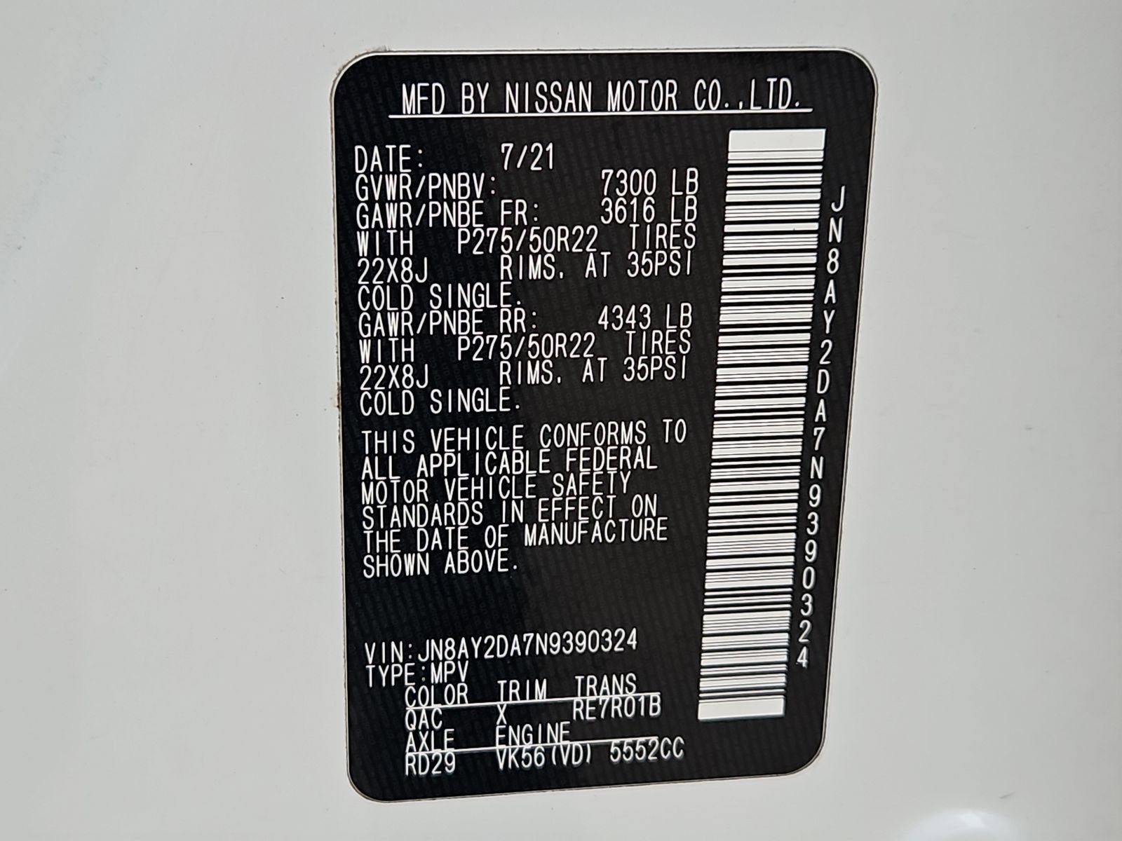 2022 Nissan Armada Platinum 2WD